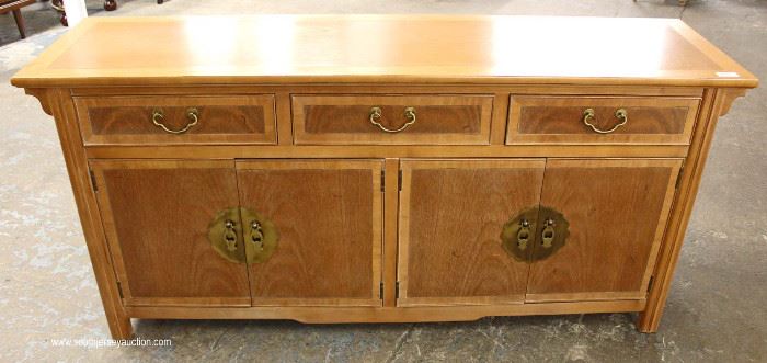 SOLID Mahogany Asian Inspired Buffet by “Hekman Furniture”
Located Inside – Auction Estimate $200-$400