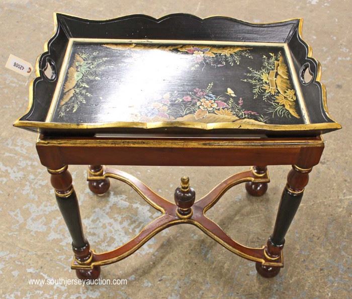 Paint Decorated Serving Table in the Manner of Maitland Smith
Located Inside – Auction Estimate $100-$200