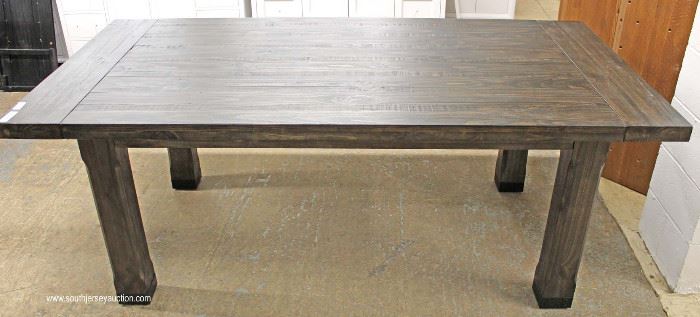 NEW Country Style 7 Piece Plank Top Dining Room Table and 6 Chairs
Located Inside – Auction Estimate $400-$800