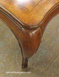 Contemporary 7 Piece Burl Mahogany and Banded Dining Room Table with 6 Chairs and 2 Leaves
Located Inside – Auction Estimate $400-$800