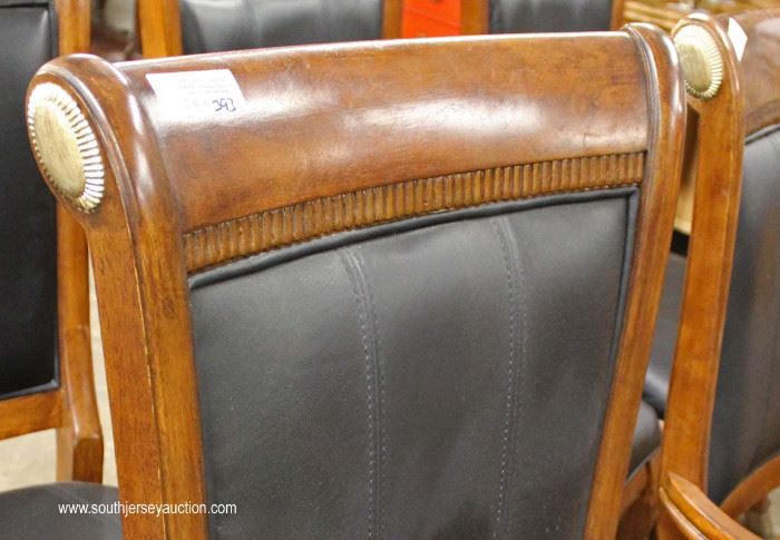 Contemporary 7 Piece Burl Mahogany and Banded Dining Room Table with 6 Chairs and 2 Leaves
Located Inside – Auction Estimate $400-$800