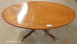 Oval Mahogany Banded Coffee Table by “Kindell Furniture”
Located Inside – Auction Estimate $100-$200