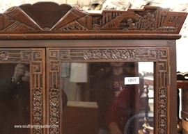 SOLID Mahogany Highly Carved in the Asian Style 2 Door Display Cabinet
Located Inside – Auction Estimate $200-$400