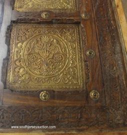 ANTIQUE Asian Half Door Custom Made into Glass Top Coffee Table
Located Inside – Auction Estimate $200-$400
