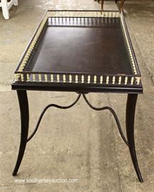 HIGH END Metal Base Spindle Gallery Tea Table with Original Tag
Located Inside – Auction Estimate $100-$300