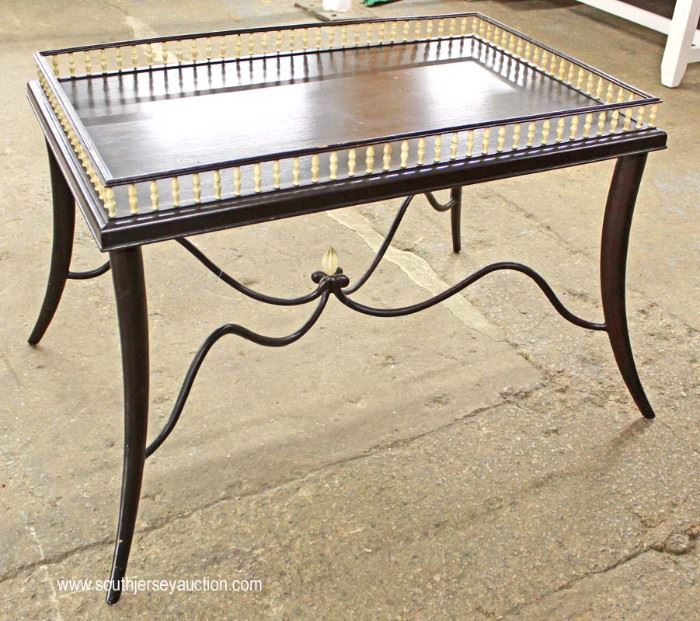 HIGH END Metal Base Spindle Gallery Tea Table with Original Tag
Located Inside – Auction Estimate $100-$300