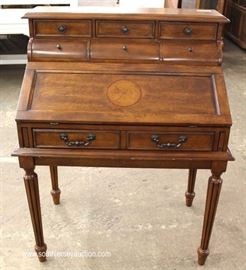 Contemporary Mahogany Inlaid Slant Front Desk
Located Inside – Auction Estimate $100-$300