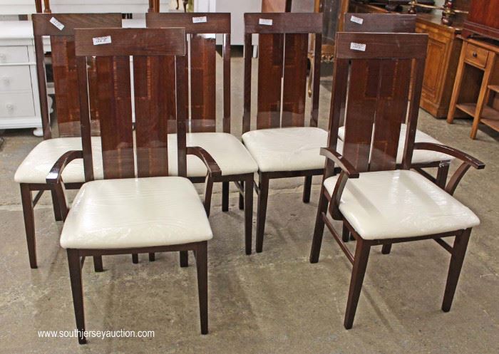 7 Piece Contemporary Modern Design Italian Lacquer Dining Room Table with 6 Chairs Table has 2 Leaves
Located Inside – Auction Estimate $400-$800