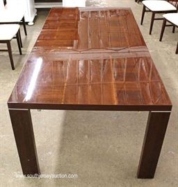 7 Piece Contemporary Modern Design Italian Lacquer Dining Room Table with 6 Chairs Table has 2 Leaves
Located Inside – Auction Estimate $400-$800