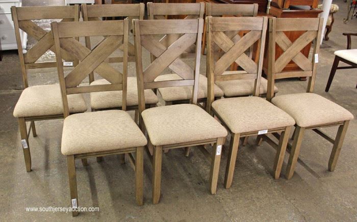 NEW Country Style 9 Piece Cross Buck Dining Room Table with 8 Chairs Table has Self Storing Leaf
Located Inside – Auction Estimate $500-$1000
