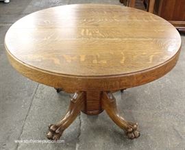 ANTIQUE Quartersawn Oak 48” Paw Foot Table with 3 Leaves
Located Inside – Auction Estimate $100-$300