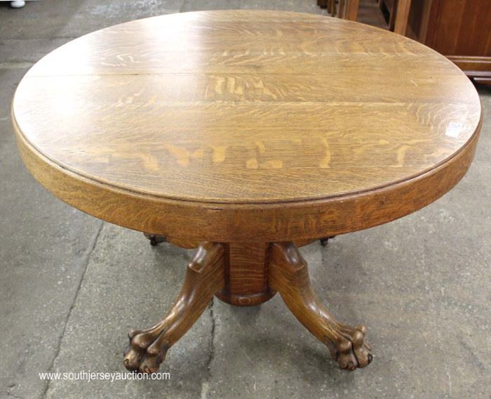 ANTIQUE Quartersawn Oak 48” Paw Foot Table with 3 Leaves
Located Inside – Auction Estimate $100-$300