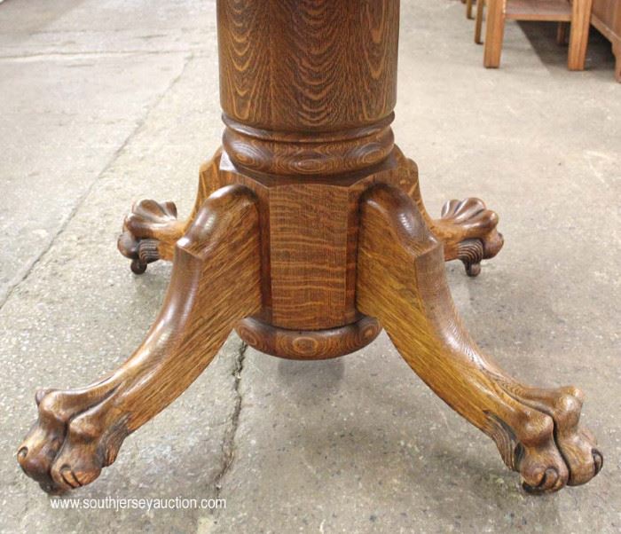 ANTIQUE Quartersawn Oak 48” Paw Foot Table with 3 Leaves
Located Inside – Auction Estimate $100-$300