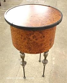Contemporary Iron Leg Round Burl Walnut Lamp Table
Located Inside – Auction Estimate $100-$200