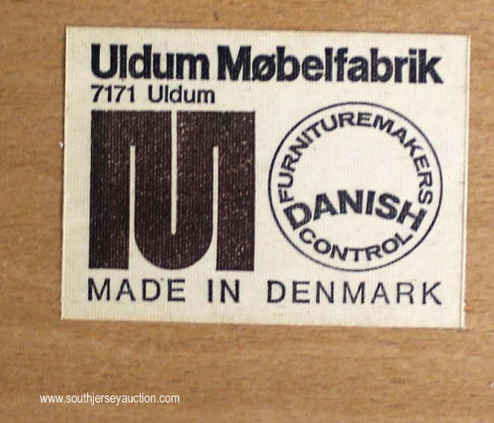 Set of 4 Mid Century Modern Danish Walnut Kitchen Chairs by “Uldum Mobelfabrik Made in Denmark”
Located Inside – Auction Estimate $200-$400