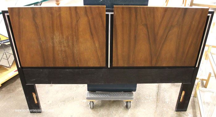 Mid Century Modern Burl Walnut 6 Piece Bedroom Set with Full Size Headboard and
Low Chest has Fitted Interior
Located Inside – Auction Estimate $400-$800