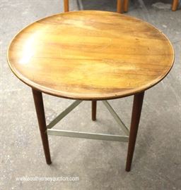 Mid Century Modern Danish Walnut Round Lamp Table by “Fine Furniture Exclusively Yours Big Rapids Furniture Company, New York”
Located Inside – Auction Estimate $100-$300