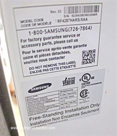 Stainless Steel Samsung French Door Dual Cooling Refrigerator – Working – Needs Cleaning
Located Inside – Auction Estimate $500-$1000
