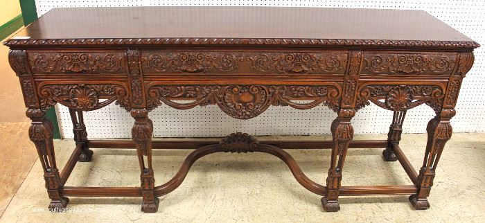 SOLID Walnut Highly Carved and Ornate Depression Buffet – VERY NICE
Located Inside – Auction Estimate $400-$800