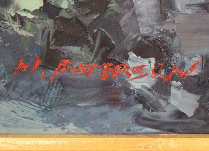 Signed Oil on Canvas in Nice Carved Frame (approximately 54”w x 43 ½” H)
Located Inside – Auction Estimate $200-$400
