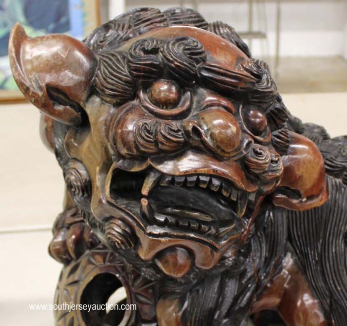 Large Wood Hand Carved Foo Dog
Located Inside – Auction Estimate $100-$300