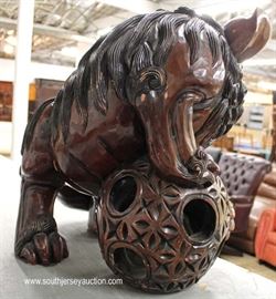 Large Wood Hand Carved Foo Dog
Located Inside – Auction Estimate $100-$300