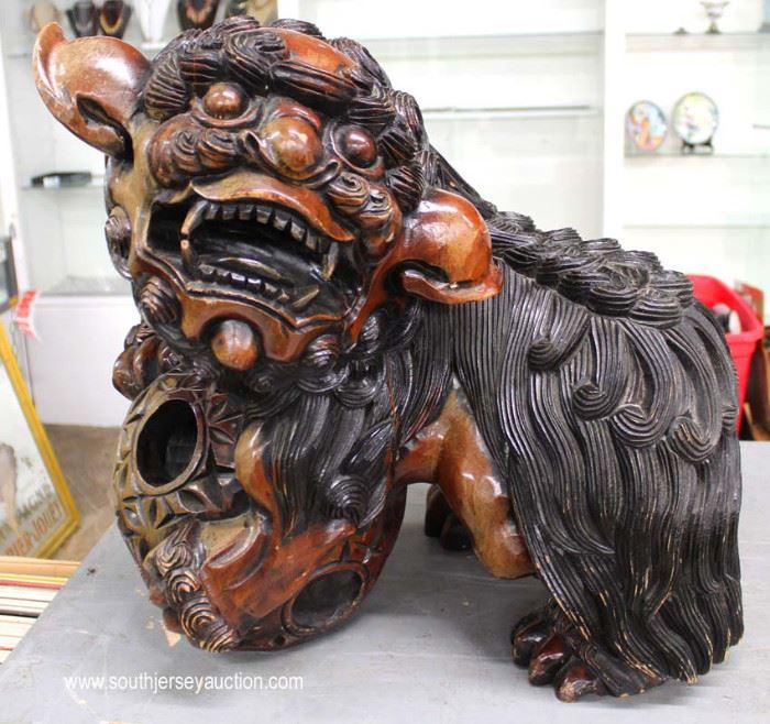 Large Wood Hand Carved Foo Dog
Located Inside – Auction Estimate $100-$300