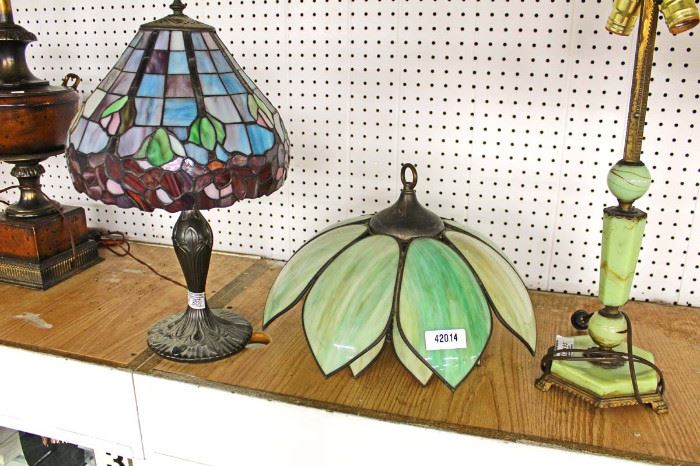 zbaIMG 3759 auction Selection of Lead Glass, Panel and Reverse Painted Table Lamps
Located Inside – Auction Estimate $50-$400 Each