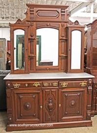 ANTIQUE Walnut Victorian Marble Top High Back Buffet
Located Inside – Auction Estimate $400-$800