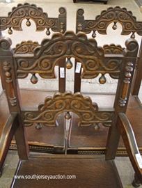 ‘Set of 6’ SOLID Oak Depression Carved Dining Room Chairs by “Sligh Furniture”
Located Inside – Auction Estimate $300-$600