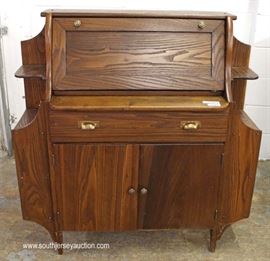 ANTIQUE Oak Drop Front Desk with Fitted Interior and Bookcase Sides
Located Inside – Auction Estimate $100-$300