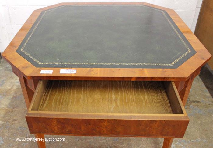 Burl Mahogany Green Leather Top One Drawer Game Table
Located Inside – Auction Estimate $100-$300