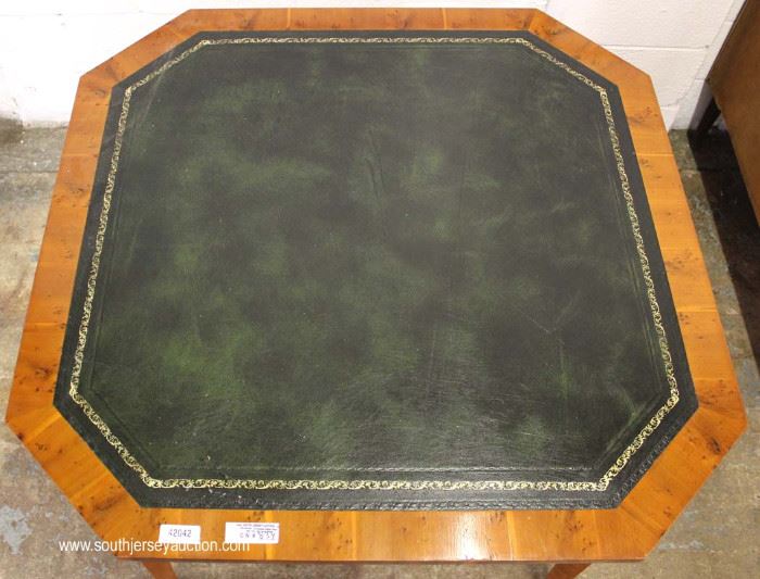 Burl Mahogany Green Leather Top One Drawer Game Table
Located Inside – Auction Estimate $100-$300