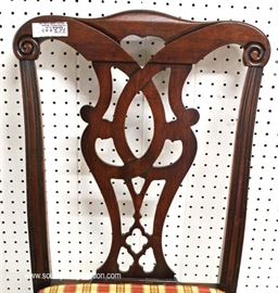 ‘Set of 6’ SOLID Mahogany Chippendale Style Ball and Claw Dining Room Chairs
Located Inside – Auction Estimate $300-$600