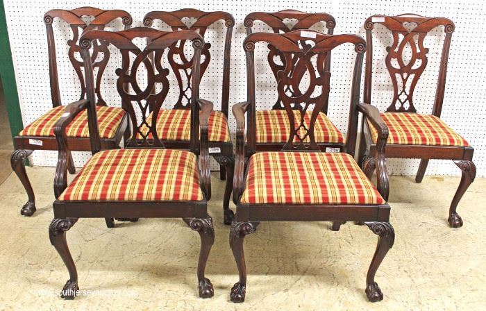 ‘Set of 6’ SOLID Mahogany Chippendale Style Ball and Claw Dining Room Chairs
Located Inside – Auction Estimate $300-$600