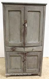 ANTIQUE Pierce Tin Country Pie Safe in the Gray Wash Paint – May be Original
Located Inside – Auction Estimate $300-$600