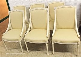 7 Piece Theodore Alexander 72” Round Decorator Table with 6 Upholstered Dining Room Chairs with Original Tags Attributed to Habersham Furniture ($8000 new)
Located Inside – Auction Estimate $500-$1000