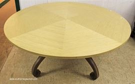 7 Piece Theodore Alexander 72” Round Decorator Table with 6 Upholstered Dining Room Chairs with Original Tags Attributed to Habersham Furniture ($8000 new)
Located Inside – Auction Estimate $500-$1000