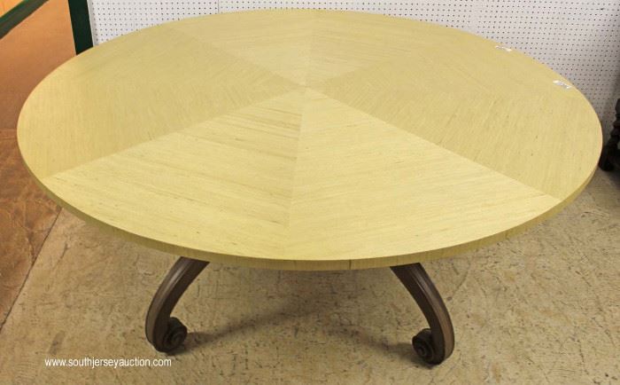 7 Piece Theodore Alexander 72” Round Decorator Table with 6 Upholstered Dining Room Chairs with Original Tags Attributed to Habersham Furniture ($8000 new)
Located Inside – Auction Estimate $500-$1000