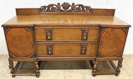 ANTIQUE Oak Buffet with Carved Cherub Back Splash
Located Inside – Auction Estimate $400-$800