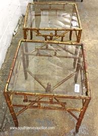 PAIR of VINTAGE Glass Top Faux Bamboo Metal Tables
Located Inside – Auction Estimate $200-$400