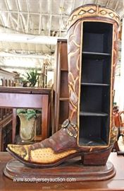 GET YOUR COWBOY ON with this Decorator Cowboy Boot Petite Bookcase
Located Inside – Auction Estimate $100-$300