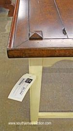 Painted Frame Natural Finish Top End Table with Original Tags
Located Inside – Auction Estimate $100-$300