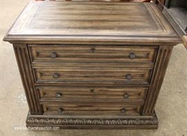 Country Style Natural Wood Finish 2 Drawer Lateral FILE Cabinet in the Manner of Maitland Smith with Original Tags
Located Inside – Auction Estimate $100-$300