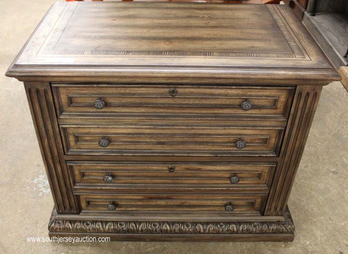 Country Style Natural Wood Finish 2 Drawer Lateral FILE Cabinet in the Manner of Maitland Smith with Original Tags
Located Inside – Auction Estimate $100-$300