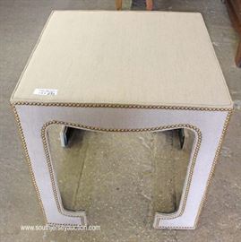 Fabric Wrapped Decorator Modern Form End Table by “Laneventure Furniture”
Located Inside – Auction Estimate $100-$200