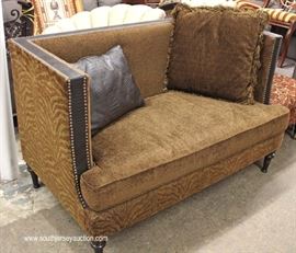 QUALITY High Back Even Arm Fabric and Leather Decorator Loveseat by “Rachlin Furniture”
Located Inside – Auction Estimate $300-$600