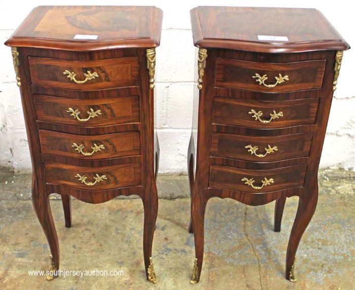 PAIR of 4 Drawer Lingerie Style Mahogany Banded and Inlaid Night Stands
Located Inside – Auction Estimate $200-$400