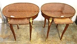 PAIR of Oval French Style One Drawer Stands with Applied Bronze
Located Inside – Auction Estimate $100-$300
