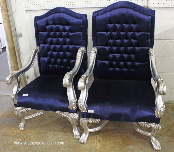 PAIR of Chrome Style Finish Fancy Throne Chairs
Located Inside – Auction Estimate $300-$600